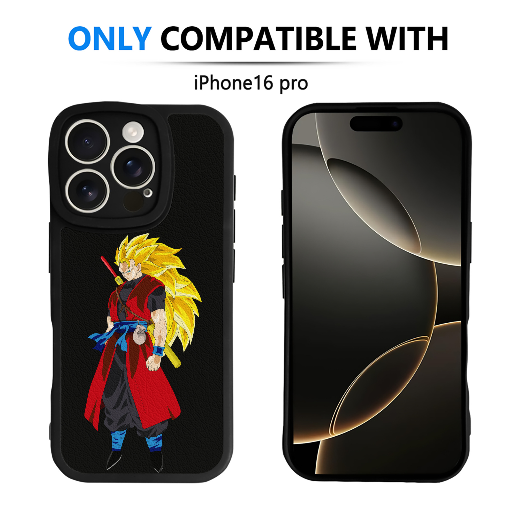 （画像用） ドラゴンボール トランクス（Torankusu）DRAGON BALL Trunks 【iPhone 16シリーズ対応】シリコンスマホケース（レザー調） 材質：シリコン